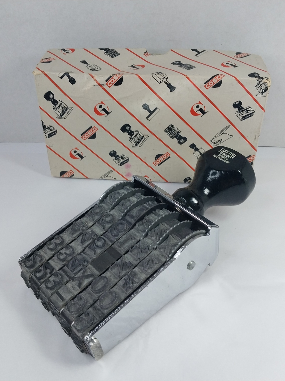 Vtg Pullman Cosco Numbering 6 Digit Rubber Stamp Original Box Dayon Ohio USA